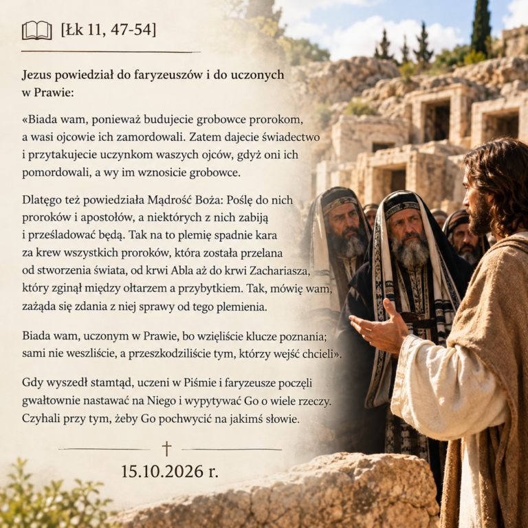 Jezus przemawia do faryzeuszy